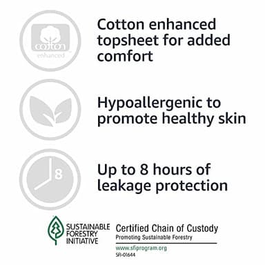 Amazon Basics Unisex Protective Underwear, Overnight Absorbency, Large, 56 Count, (4 Packs of 14) - Image 4