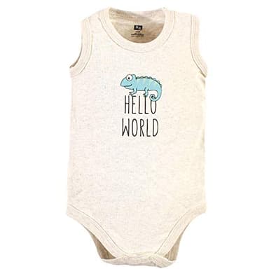 Hudson Baby Unisex Baby Cotton Sleeveless Bodysuits, Zoo Animals, 9-12 Months - Image 4
