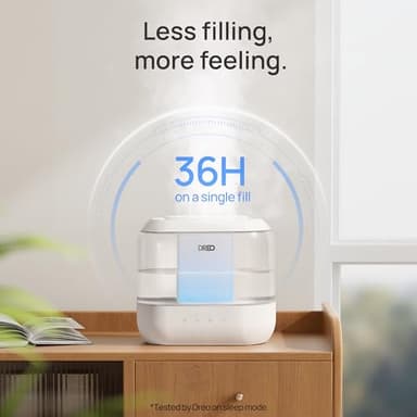 Dreo Humidifiers for Bedroom, 4L Top Fill for Large Room, 36H Runtime, 28 dB Quiet Supersized Cool Mist Air Humidifier for Baby Nursery, Plants, Indoor, Night Light, Easy to Clean & Fill - Image 5