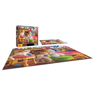 RoseArt - Kodak Premium - Kittens by The Fireplace - 3000 Piece Jigsaw Puzzle for Adults - Image 5