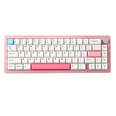 YUNZII AL66 Wireless Mechanical Keyboard,Full Aluminum CNC,65% Knob Control,Bluetooth/2.4G/Wired,Hot Swappable Pre-lubed Switches,Gasket Mounted RGB for Win/Mac(Milk Switch, Pink) - Image 8