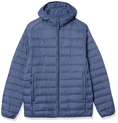 Amazon Essentials Men's Lightweight Water-Resistant Packable Hooded Puffer Jacket, Indigo, Medium - Image 9