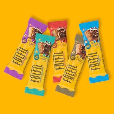 FULFIL Protein Snack Bars, Chocolate Peanut Caramel Flavored, Gluten Free with 15g Protein, Pantry Staples, 12 Count - Image 7