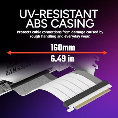Cooler Master Vertical GPU Card Holder Kit V3 White , PCIe 4.0 5.0 Motherboards GPUs RTX 5090 RX 9070 XT, ABS Casing, 165mm Length, Modula Adjustable for E-ATX ATX Micro ATX Case - Image 8