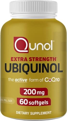 Qunol Ubiquinol CoQ10 200mg Softgels, Powerful Antioxidant for Heart and Vascular Health, Essential for Energy Production, Natural Supplement Active Form of CoQ10, 60ct Softgels - Image 1