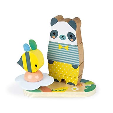 Janod Pure 2-in1 Wood Stackable Bear - 12+ Months - J05156 - Image 2