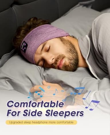Perytong Sleeping Headphones Bluetooth 5.4 Headband, Wireless Music Sleeping Mask Headphones Earbuds Earphones Sweatproof for Women Mom Sports Workout Running Jogging Yoga Cool Gadgets Unique Gifts - Image 2