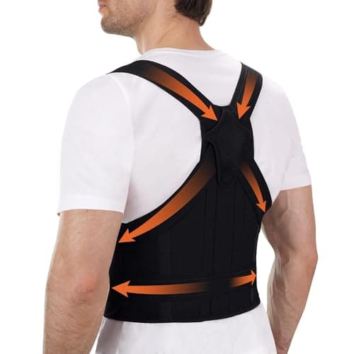 PANUSU Back Brace Posture Corrector for Men and Women - Adjustable Full Back Brace Posture Corrector Straightener For Upper and Lower Back Pain Relief - Scoliosis, Hunchback, Spine Corrector - Large - Image 1