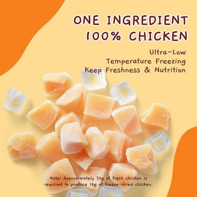 Jungle Calling Freeze-Dried Chicken Treats for Cats & Dogs, Single Ingredient, Grain-Free, High Protein Training Rewards & Food Topper (Chicken Cubes, 3.2 oz) - Image 4