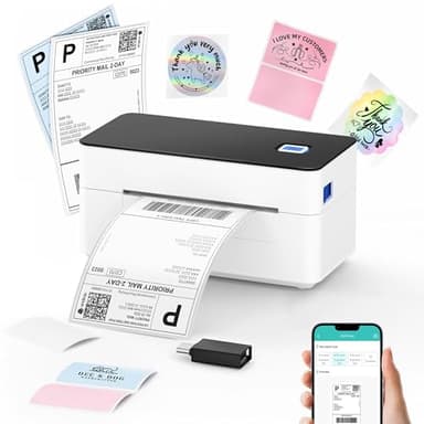 SVANTTO Bluetooth Thermal Shipping Label Printer 4x6, Compatible with Windows/Mac/Android/iOS, High-Speed 4x6 Label Printer for USPS, UPS, Ebay, Etsy, Shopify, Poshmark, Inkless Printing - Image 1