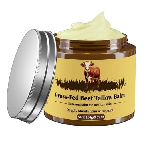 Oebitor Beef Tallow for Skin, Tallow and Honey Balm, Facial Moisturizer Cream, 100% Organic Grass Fed Whipped Beef Tallow Balm Deeply Moisturizing for Face & Body, Suitable For All Skin Types(3.53oz) - Image 1