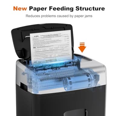 Bonsaii Paper Shredder for Office, 110-Sheet Autofeed Heavy Duty Shredder for Home Office Use, 30 Minutes/Micro Cut/P-4 High Security Level/6 Gallon Large Bin - Image 4