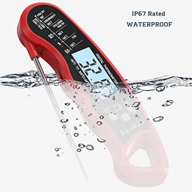 Neoikos Digital Meat Food Thermometer - 2~3S Instant Read Cooking Thermometer, Backlight, Built-in Magnet, Calibration, Foldable Probe for Kitchen Deep Fry BBQ Grill Roast Turkey - Image 5