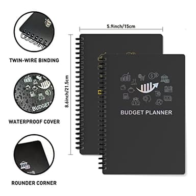 Budget Planner - Monthly Finance Organizer with Expense Tracker Notebook to Manage Your Money Effectively, Undated Finance Planner/Account Book, Start Anytimem,A5(8.6x5.9 inchs),100gsm Paper - Golden - Image 2