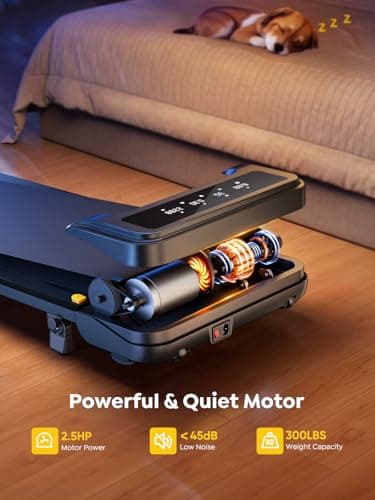 Walking Pad with Incline, Under Desk Treadmill, Portable Treadmills for Home/Office, 2.5HP Walking Jogging Running Machine 300 lbs Capacity with LED Display, Remote Control/App Control - Image 4