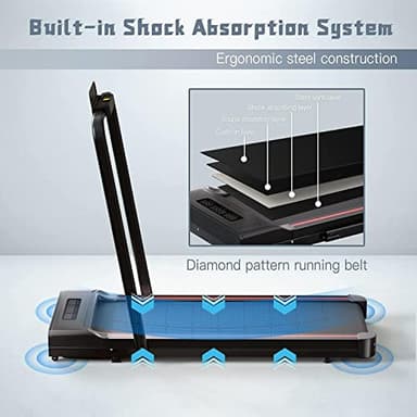 Sperax Treadmill,Walking Pad,Under Desk Treadmill,3 in 1 Folding Treadmills,Treadmills for Home,Black Red - Image 2