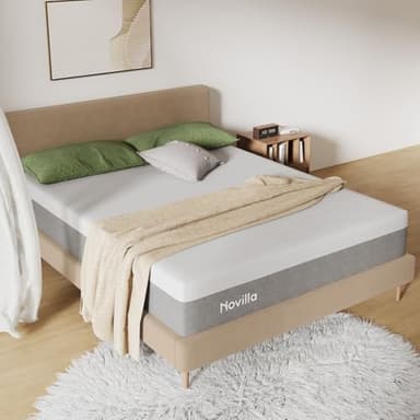 Novilla Queen Size Mattress, 12 Inch Gel Memory Foam Mattress for Cool Night & Pressure Relief, Medium Plush Feel with Motion Isolating, Bliss - Image 2