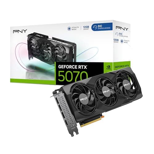 PNY NVIDIA GeForce RTX™ 5070 12GB Overclocked Triple Fan Graphics Card (DLSS 4, PCIe® 5.0, HDMI®/DP 2.1, 2.4-Slot) - Image 1