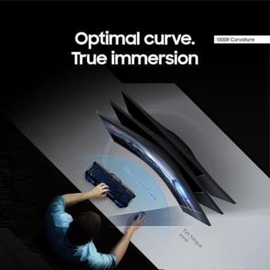 SAMSUNG 34' Odyssey G5 Ultra-Wide Gaming Monitor with 1000R Curved Screen, 165Hz, 1ms, FreeSync Premium, Large Display, Eye Comfort, Multiple Ports, WQHD, LC34G55TWWNXZA, Black - Image 5