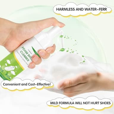 GLOWPOINT White Shoe Cleaner Foam – 6.76 oz Sneaker Cleaning Kit with Brush & Towel – Foam Shoe Cleaner for White Sneakers, PU Leather, Mesh & Fabric - Image 7