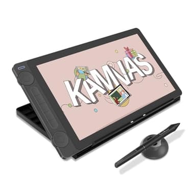 2024 HUION Kamvas 13 (Gen 3) Drawing Tablet with Screen,13.3" Full-laminated Art Tablet with Anti-sparkle Canvas Glass, 99% sRGB, PenTech 4.0, 16384 Pen Pressure, Dual Dial for PC, Mac, Android, Black - Image 1
