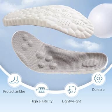 Steppers Insoles for Men Women, 2026 New 4D Memory Foam Cloud Shoe, Massage Insole Enhanced Arch Support & Cushioned Comfort Breathable, Fits All Shoe Types (Orange, US-Men-6.5-11) - Image 2