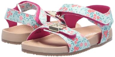 Dr. Scholl's Shoes Original Toddler Flat Sandal AQUA Blue Floral Nylon 11 M - Image 13