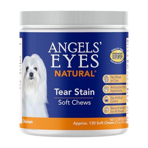 Angels’ Eyes Natural Tear Stain Prevention Soft Chews for Dogs | Chicken Flavor| For All Breeds | No Wheat No Corn | Daily Supplement | Proprietary Formula - Image 1