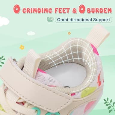 JIASUQI Baby Shoes 7c Toddler Girl Shoes Baby Girls Sneakers Walking Shoes Heart Size 4-5 - Image 4