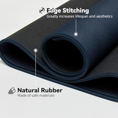 Reniteco Waterproof Large Gaming Mouse Pad with Durable Stitched Edges, Non-Slip Rubber Base, Smooth Surface Mouse Mat Desk Pad for Home Office Gaming, 27.5"x11.8"x0.12", Dark Blue - Image 4