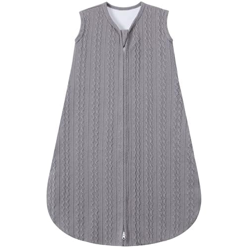 GUNTAIL Baby Sleep Sack 18-24 Months, Baby Wearable Blanket 100% Acrylic knit 2-Way Zipper Toddler Sleeping Sack TOG 0.5 (Grey) - Image 1