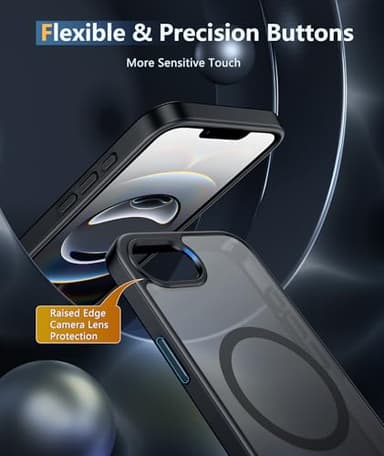 FNTCASE for iPhone 16e Phone Case: iPhone 16E 2025 Magnetic Matte Military Grade Drop Protection Phone Cover | Slim Anti-Slip Durable Shockproof Cases - Image 5