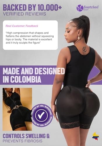 Snatched Body Stage 2 Faja with Bra | Best Body Faja Post-Op & Everyday Shapewear | Fajas Colombianas Moldeadoras Black M - Image 6