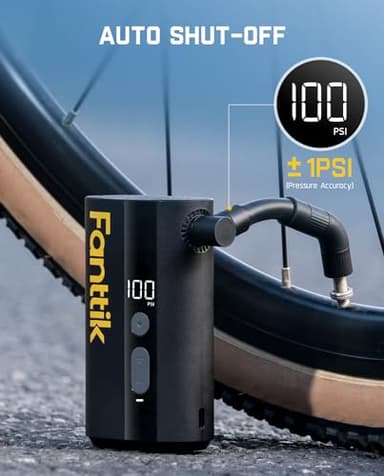 Fanttik X9 Ace Mini Bike Pump, 32s Fast Inflate Bike Pump with Gauge, 150PSI Electric Air Pump with Presta and Schrader Valve, Suitable for Mountain Bike, Road Bike, Electric Bike, MTB - Image 5