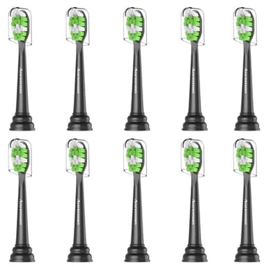 Aoremon Toothbrush Replacement Heads for Phillips Sonicare Replacement Brush Head Compatible with Most Philips Sonicare Click-on Electric Toothbrush, Black 10 Pcs - Image 1