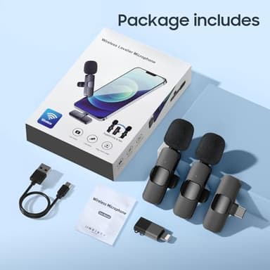 GNTOET Professional Wireless Lavalier Microphone for iPhone and Android, Plug-and-Play Noise-Reducing Mini Microphone for Video Recording, Vlog, Tiktok, YouTube and Podcasting - Image 6