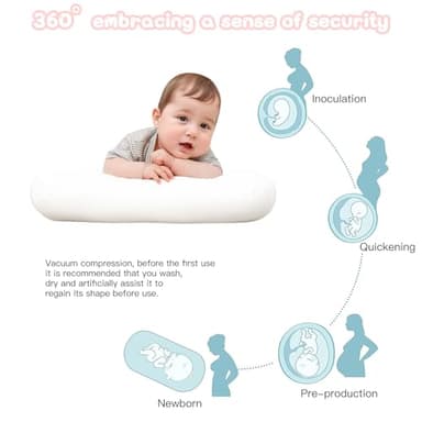 Baby Lounger for Newborn, Bionic Design Baby Lounger, Soft Organic Cotton Breathable Lounger for Infants 0-18 Months (White) - Image 3