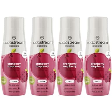 SodaStream Cranberry Raspberry Zero Calorie, 440ml 4-Pack - Image 1
