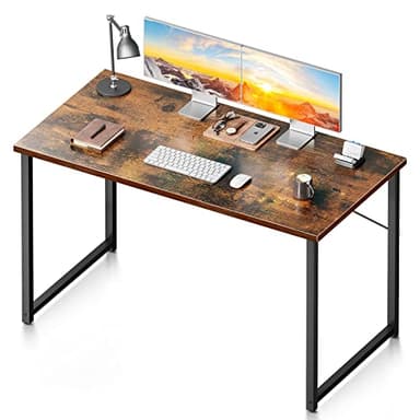 Coleshome 48 Inch Computer Desk, Modern Simple Style Desk for Home Office, Study Student Writing Desk, Vintage - Image 1