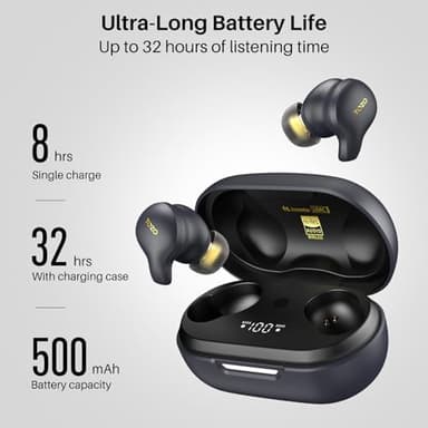 TOZO Golden X1 Wireless Earbuds Balanced Armature Driver and Hybrid Dynamic Driver, Bluetooth Headphones OrigX Pro, LDAC & Hi-Res Audio Wireless, Noise Cancellation Headset Galaxy Blue/Black - Image 5