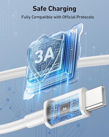 Car Carplay Cable for iPhone 17/17 Pro/Air/16e/16/15 Pro Max/Plus Cable, 2Pack USB A to USB C for CarPlay USBC Cord, iPad, Galaxy, Pixel, Android Accessories Charging Wire Type-C Car Charger Cord 3FT - Image 5