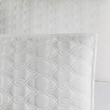 BOURINA Quilt Set Coverlet Set Quilting Bedspread 3-Piece Quilt Set Microfiber Lightweight, Queen 90" x 92" White - Image 5