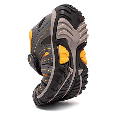 HOBIBEAR Boys Outdoor Closed-Toe Summer Kids Athletic Sport Sandals Lightweight-Grey/Orange - Image 5