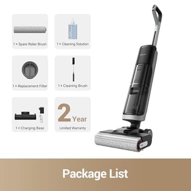 DREAME H14 Pro Wet Dry Vacuum Cleaner, 180° Lie-Flat Vacuum Mop, 140°F Washing and Fast Hot Air Drying, Powerful 18kPa Suction Floor Cleaner Machine, Easy GlideWheel Movement, Smart App Control - Image 9