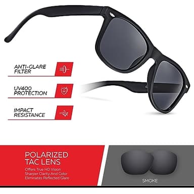 Retro Rewind Polarized Sunglasses for Men and Women - UV Protection Classic Mens Womens Sun Glasses - Cool Vintage 80s Shades - Image 3