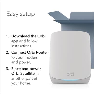 NETGEAR Orbi Whole Home Tri-Band WiFi 6 Mesh Network System (RBK663) – Router with 2 Satellite Extenders, Security Features, Coverage up to 6,600 sq. ft., 75 Devices - AX3800 (Up to 3.8Gbps) - Image 8
