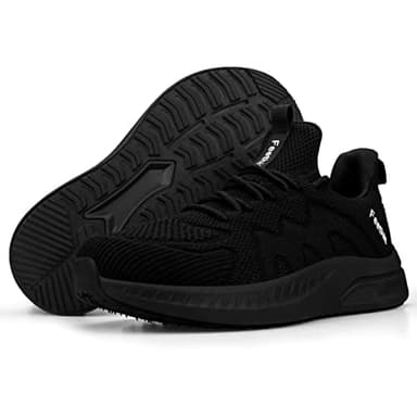 Feethit Womens Running Shoes Tennis Walking Shoes Slip on Sneakers Lightweight Gym Shoes for Workout Work Travel Athletic Black Size 5.5 - Image 5