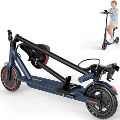 Electric Scooter for Adults with Seat, 350W Folding Lightweight Commuter E Scooter, 8.5" Solid Tires, 16 MPH, 21 Mile Range, Dual Brake, Cruise Control, APP Control for Teens, Phone Holder - Image 1