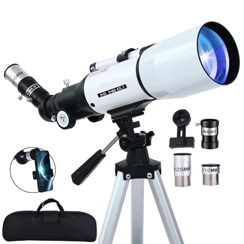 Telescope for Adults High Powered, 70mm Aperture 400mm Portable Telescope, Astronomical Refractor Telescopes for Kids, Telescopio with an Phone Adapter (40070)