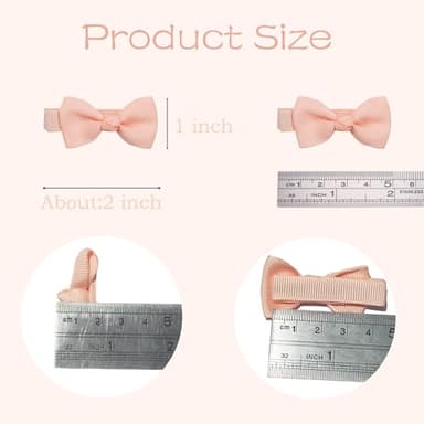 CÉLLOT Baby Hair Clips 50PCS Baby Girls Fully Lined Baby Bows Hair Pins Tiny 2" Hair Bows Alligator Clips for Baby Girls Infants Toddlers in Pairs - Image 3